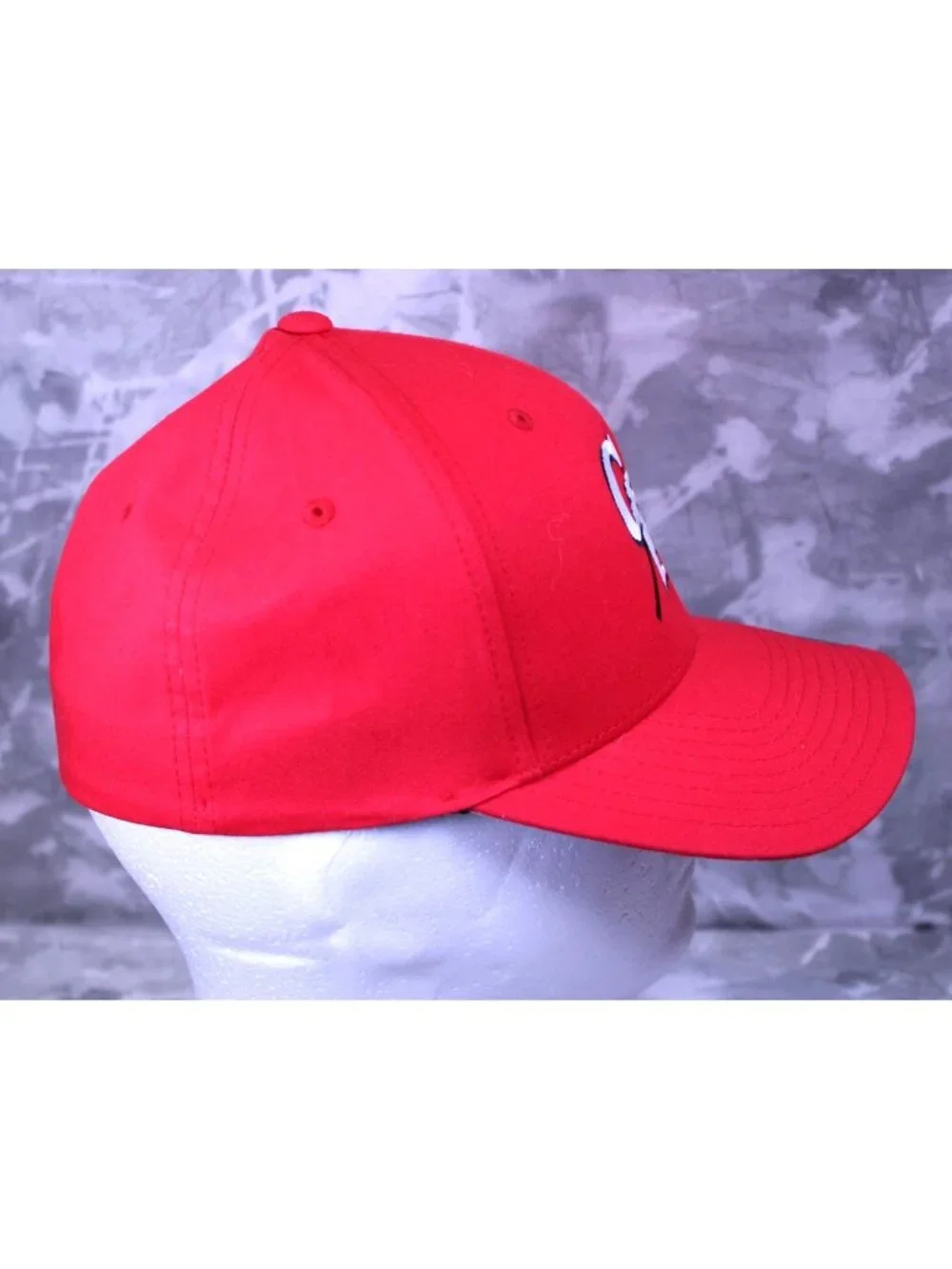 Port Authority Red GF Trident Logo FlexFit Hat Cap S/M